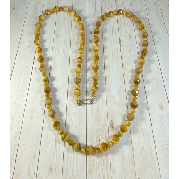 Jay King DTR Necklace 925 Tiger’s Eye Beaded Southwestern Signed - Picture 2 of 7